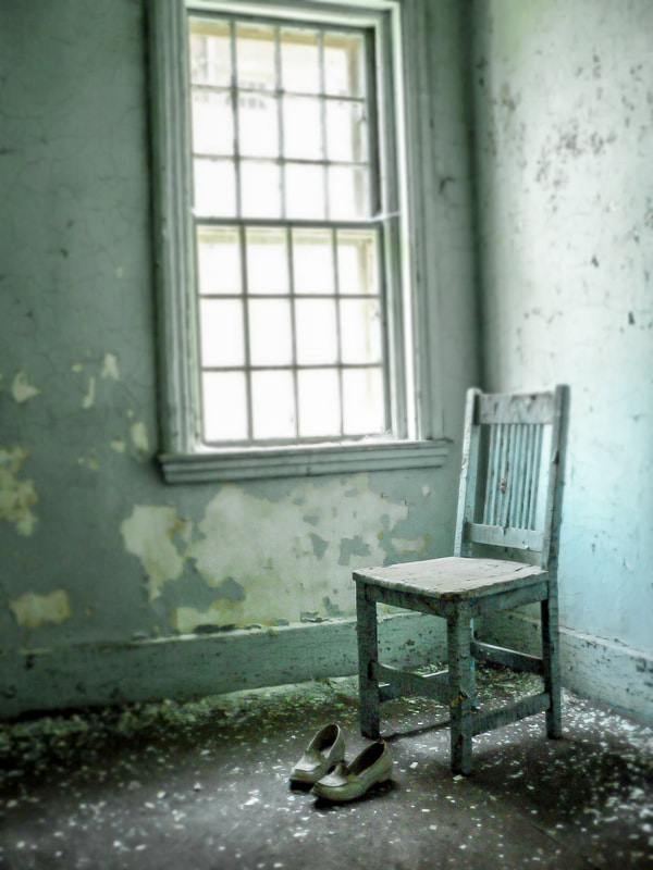 Noted Boston fine art photographer David lee Black photographs interiors of an abandoned Massachusetts insane asylum built in 1874.