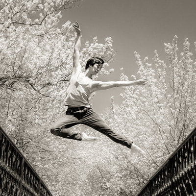 Ballet dancer from the Island Moving Company photographed by fine art photographer David Lee Black at Roger Williams Park, Providence, Rhode Island. 